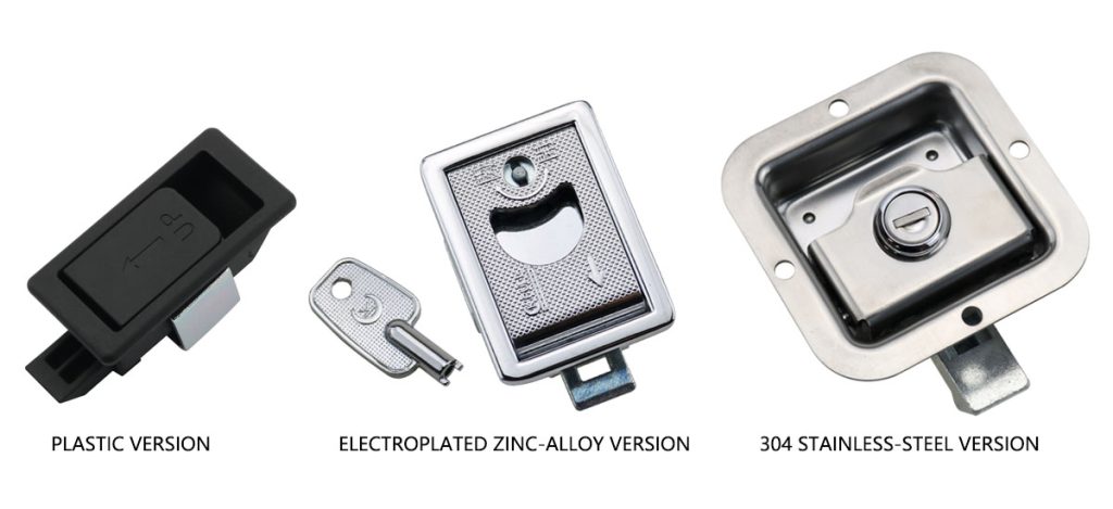 typical-appearances-of-paddle-latches-in-different-materials