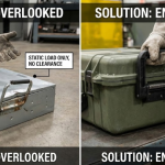 왼쪽은 부러지고 녹슨 손잡이, 오른쪽은 장갑을 끼고 사용할 수 있는 견고하고 인체공학적인 손잡이입니다.