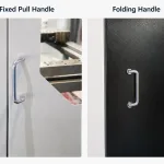 Confronto tra maniglia fissa a tirare e maniglia pieghevole per coperture ad accesso pesante