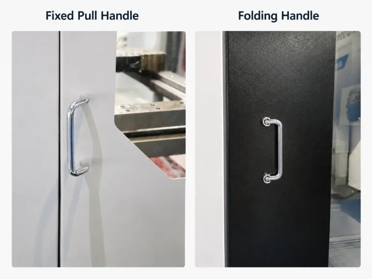 Fixed pull handle vs folding handle comparison for heavy access covers