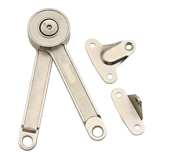 Spring-damper lid stay with spring and damper unit and mounting brackets